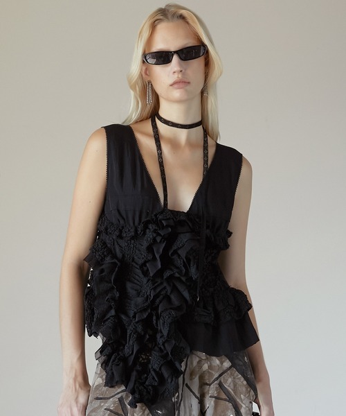 ミックスフリルトップ / Mixed Frill Top レディース