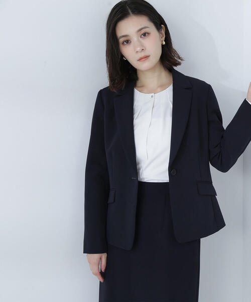 NATURAL BEAUTY BASIC ネイビー テーラードジャケット NATURAL BEAUTY BASIC ジャケット テーラードジャケット ダブル