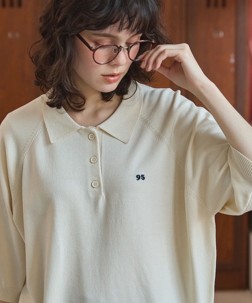 希少サンプル バーバリー 貝殻刺繍 半袖 サマーニット ポロシャツ 白 0113 バーバリーBURBERRY エクエストリアンナイト刺繍ポロシャツ 白