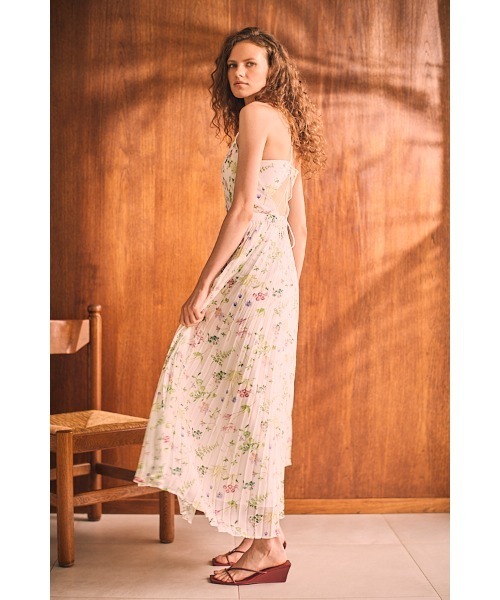 Estella.K ワンピース Jenna Pleated Long Dress ホルター