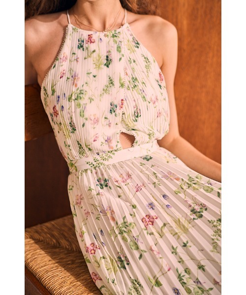 Estella.K ワンピース Jenna Pleated Long Dress ホルター