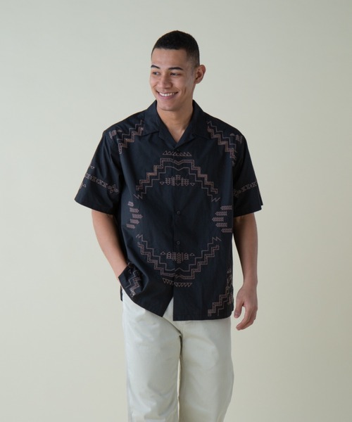 シャツ カットワークオープンカラーシャツSS（UNISEX) メンズ レディース | PENDLETON | 03