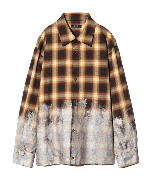 古着 グラム glamb オンブレ チェック ネルシャツ glamb（グラム） シャツ Glitter Check Shirt / グリッターチェック