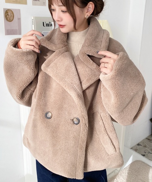 moment+ ピーコート M モカ レディース : ZOZOTOWN Yahoo!店 - 通販