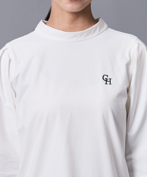 CHIC STYLE tシャツ バックリボンプチハイネックプルオーバー