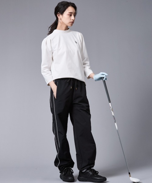 tシャツ バックリボンプチハイネックプルオーバー「大きいサイズ有」シックスタイルゴルフ レディース CHIC STYLE tシャツ バックリボンプチハイネックプルオーバー
