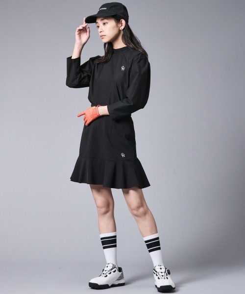 tシャツ バックリボンプチハイネックプルオーバー「大きいサイズ有」シックスタイルゴルフ レディース CHIC STYLE tシャツ バックリボンプチハイネックプルオーバー