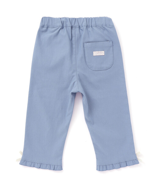 パンツ 130 SLAP SLIP パンツ 「らくのび」裾フリルリボン付きストレッチ
