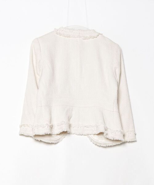 [BOSCH] твид жакет 38 белый женский 