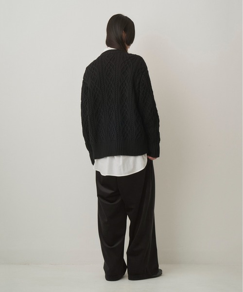 【Juha】 DUAL-TONE CABLE CARDIGAN Juha（ユハ） カーディガン DUAL-TONE CABLE CARDIGAN メンズ