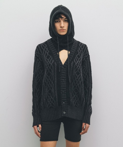 JUHA カーディガン Juha（ユハ） カーディガン DAMAGE KNIT CARDIGAN メンズ レディース