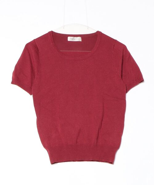 「Debut de Fiore」 ビジューニットアンサンブル 38 レッド レディース_画像3