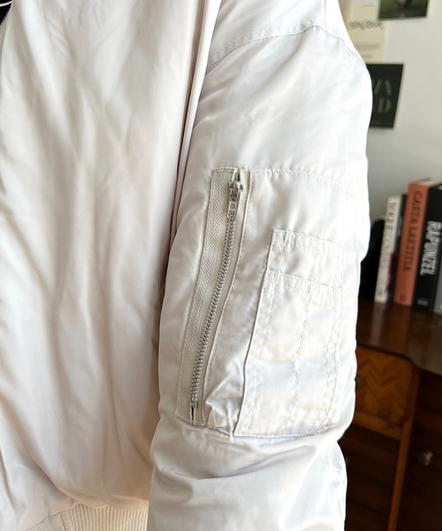 「moment+」 ジップアップブルゾン M カーキ レディース_画像3