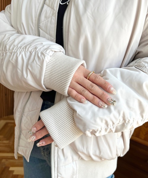 「moment+」 ジップアップブルゾン M カーキ レディース_画像4