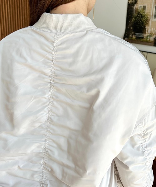 「moment+」 ジップアップブルゾン M カーキ レディース_画像5