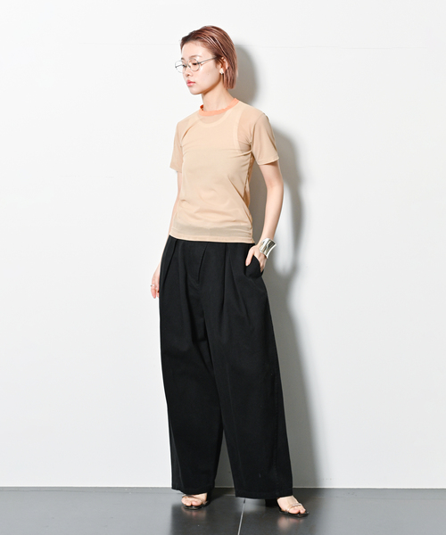 OVERNEATH NetT059 オーバーニース　ネットT overneath/オーバーニース】NetT059/ネットTシャツ/リンガー