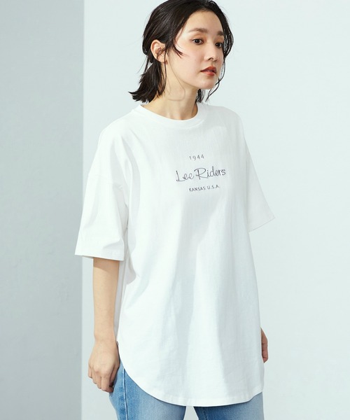 Lee（リー） tシャツ ラウンドヘムLeeロゴTシャツ レディース