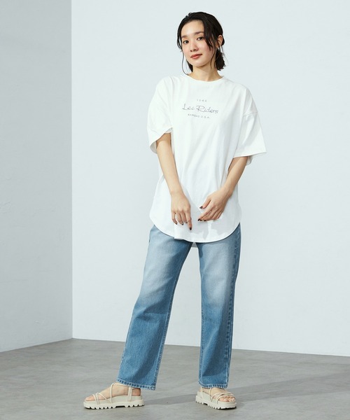 Lee tシャツ Lee/リー ラウンドヘムLeeロゴTシャツ レディース