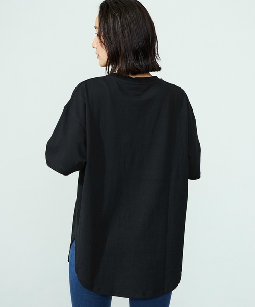 Lee（リー） tシャツ 半袖 ラウンドヘムLeeロゴTシャツ レディース
