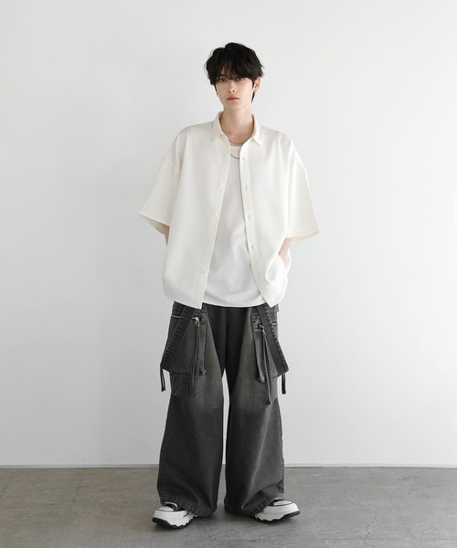 LILL シャツ リラクシングハーフスリーブレギュラーシャツ