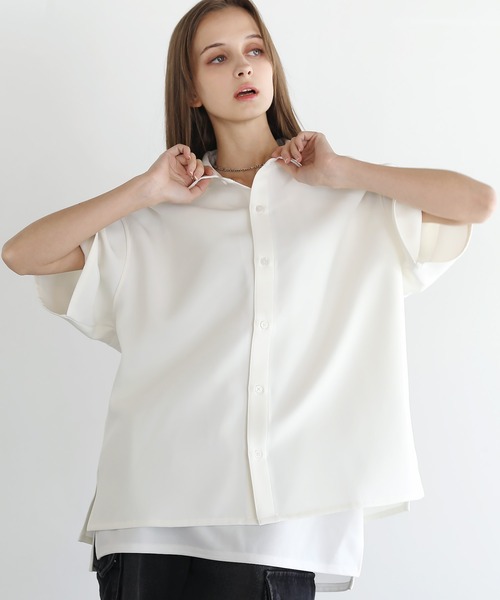 LILL シャツ リラクシングハーフスリーブレギュラーシャツ