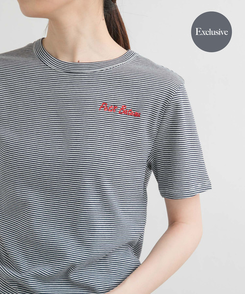 tシャツ 「別注」PETIT BATEAU×DOORS　embroideryt-shirts1 レディース