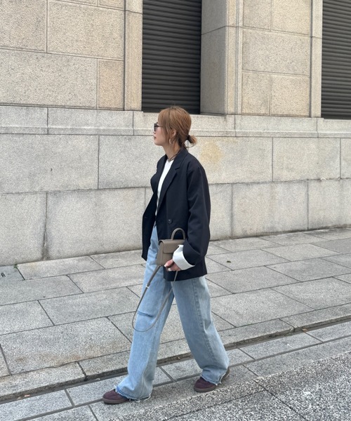 I-SOOK ジーンズ デニム デニムパンツ ワンサイドダメージデニム