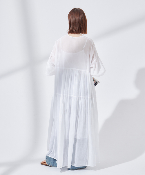 journal standard L'essage ワンピース オーガンジー Vネック