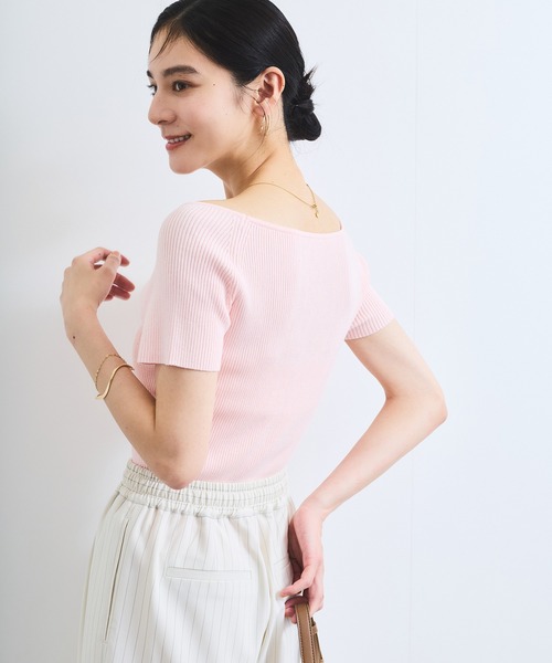 VIS｜ワイドスクエアネックニット | Rakuten Fashion(楽天