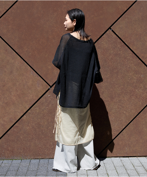 未使用　今期　ジャーナルスタンダード　ペーパーニット　黒 JOURNAL STANDARD ニット セーター 「追加」ペーパーヤーン
