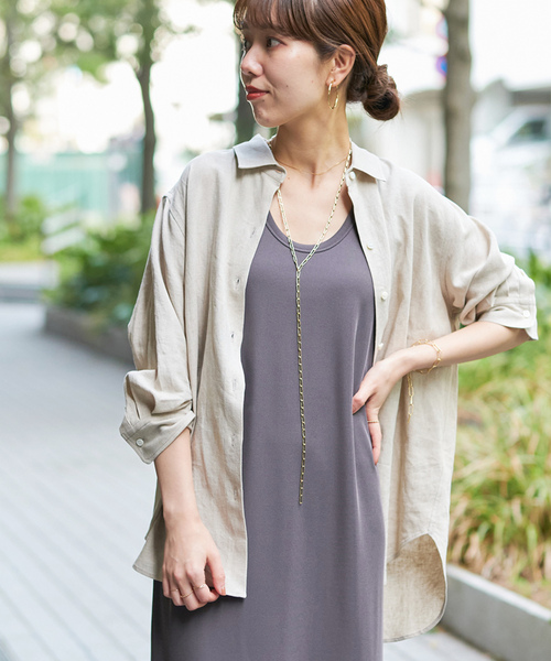「Plage」 7分袖シャツ FREE ベージュ レディース
