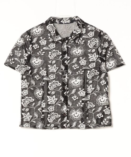 「LILY BROWN」 半袖シャツ ONE SIZE ブラック レディース