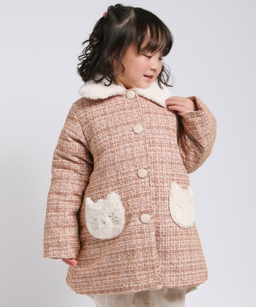 la poche biscuit（ラポシェビスキュイ） ダウン アウター ねこ