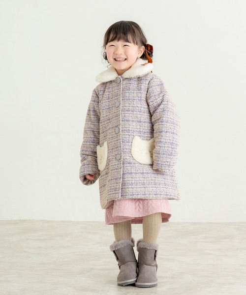 la poche biscuit（ラポシェビスキュイ） ダウン アウター ねこ