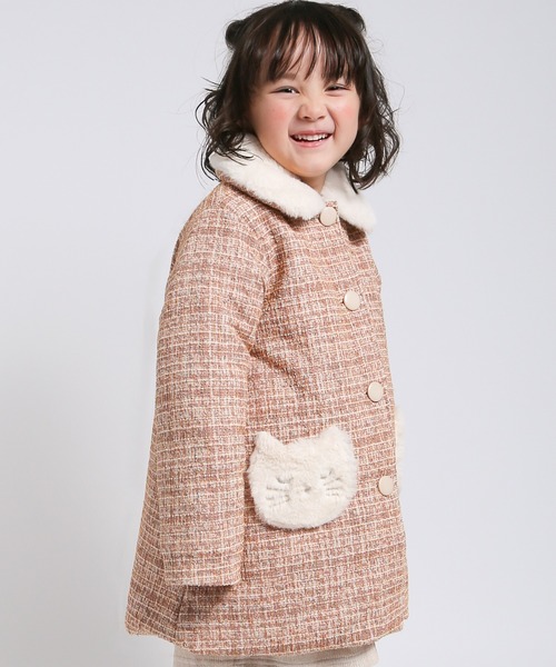 la poche biscuit（ラポシェビスキュイ） ダウン アウター ねこ