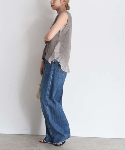 Eimee Law フリル ヘム ニット ジレ ベスト フリルヘムラメニットジレ Eimee Law│Eimee Law & LHELBIE 公式