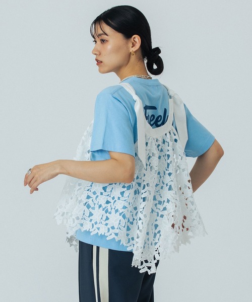 ROSE BUD（ローズバッド） ブラウス シャツ LACE TOP レディース