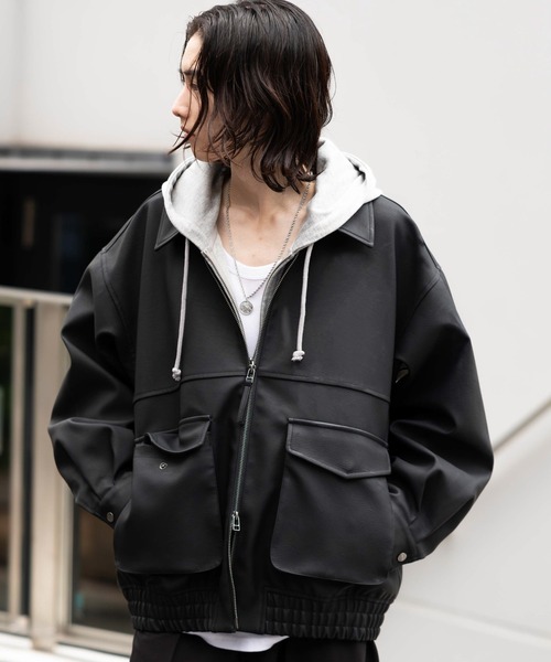WEGO（ウィゴー） 革ジャン ライダース WEGO/PUダブルZIPフライト