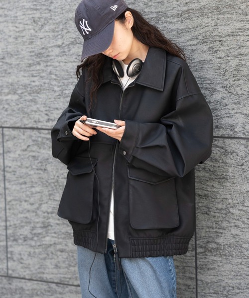 wewill ウィーウィル　17aw ジップデザイン　ダブルライダースコート WEGO（ウィゴー） 革ジャン ライダース WEGO/PUダブルZIPフライト