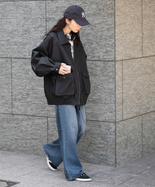 wewill ウィーウィル　17aw ジップデザイン　ダブルライダースコート WEGO（ウィゴー） 革ジャン ライダース WEGO/PUダブルZIPフライト