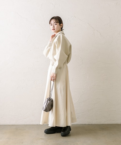 ⭐︎eleven イレブン トップス＆スコート日本M相当　試着のみ極美品 ウールライク ミディ丈プリーツスカート TINA：JOJUN 全2色