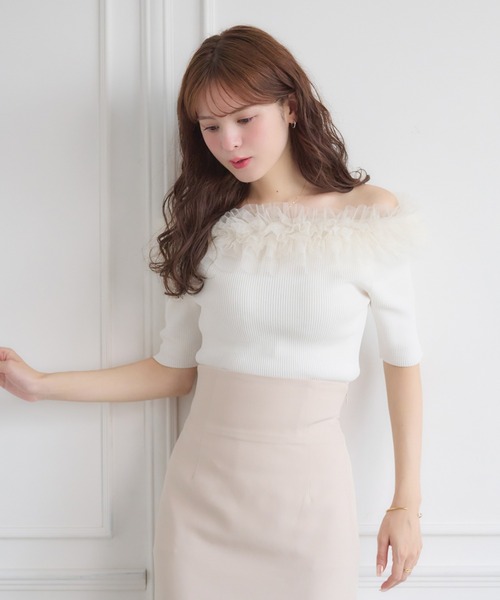 Ambre Neige（アンブルネージュ） サマーニット ニット セーター frill