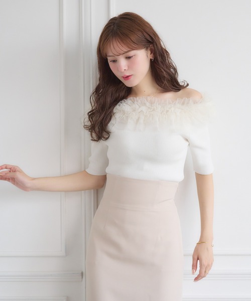 Ambre Neige（アンブルネージュ） サマーニット ニット セーター frill