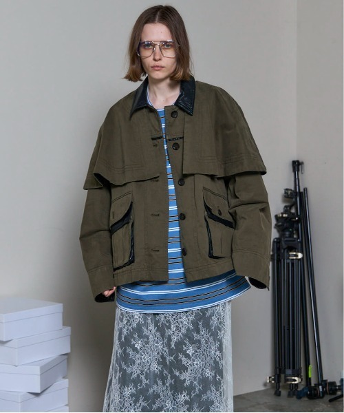 MAISON SPECIAL ブルゾン アウター Military Cape Jacket