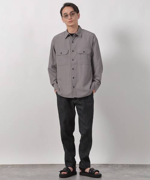 真夏のセット❤️ LAKOLE（ラコレ） シャツ 「セットアップ可・接触冷感」冷感ワッシャー