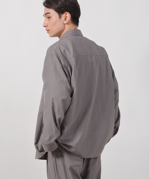 LAKOLE（ラコレ） シャツ 「セットアップ可・接触冷感」冷感ワッシャー