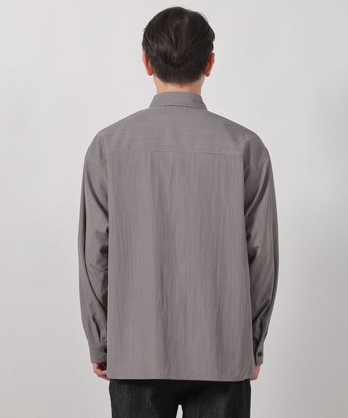 LAKOLE（ラコレ） シャツ 「セットアップ可・接触冷感」冷感ワッシャー