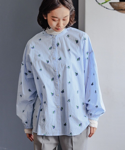 「niko and...」 長袖ブラウス LARGE クリーム レディース