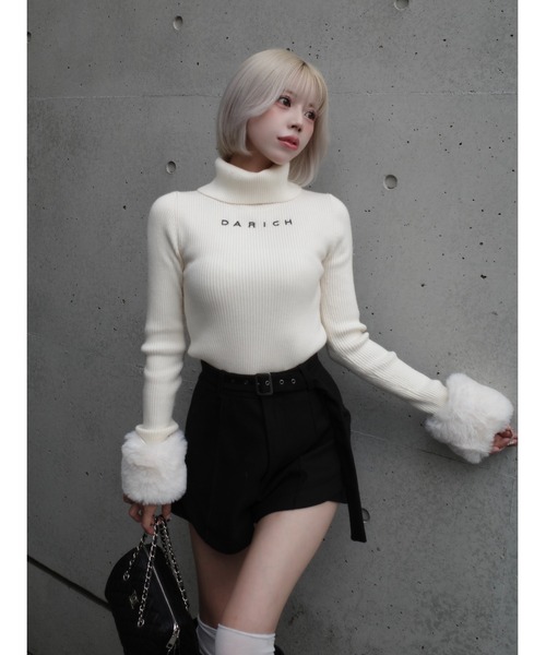 Darich パンツ サイドスリットハイウエストショートパンツ レディース