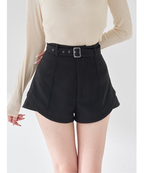 Darich パンツ サイドスリットハイウエストショートパンツ レディース